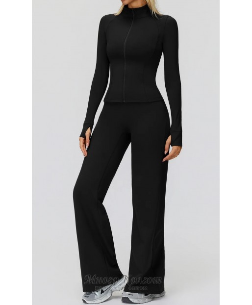 Жіночий комплект на мікрофлісі Leggings + Crop top Fleece model 176